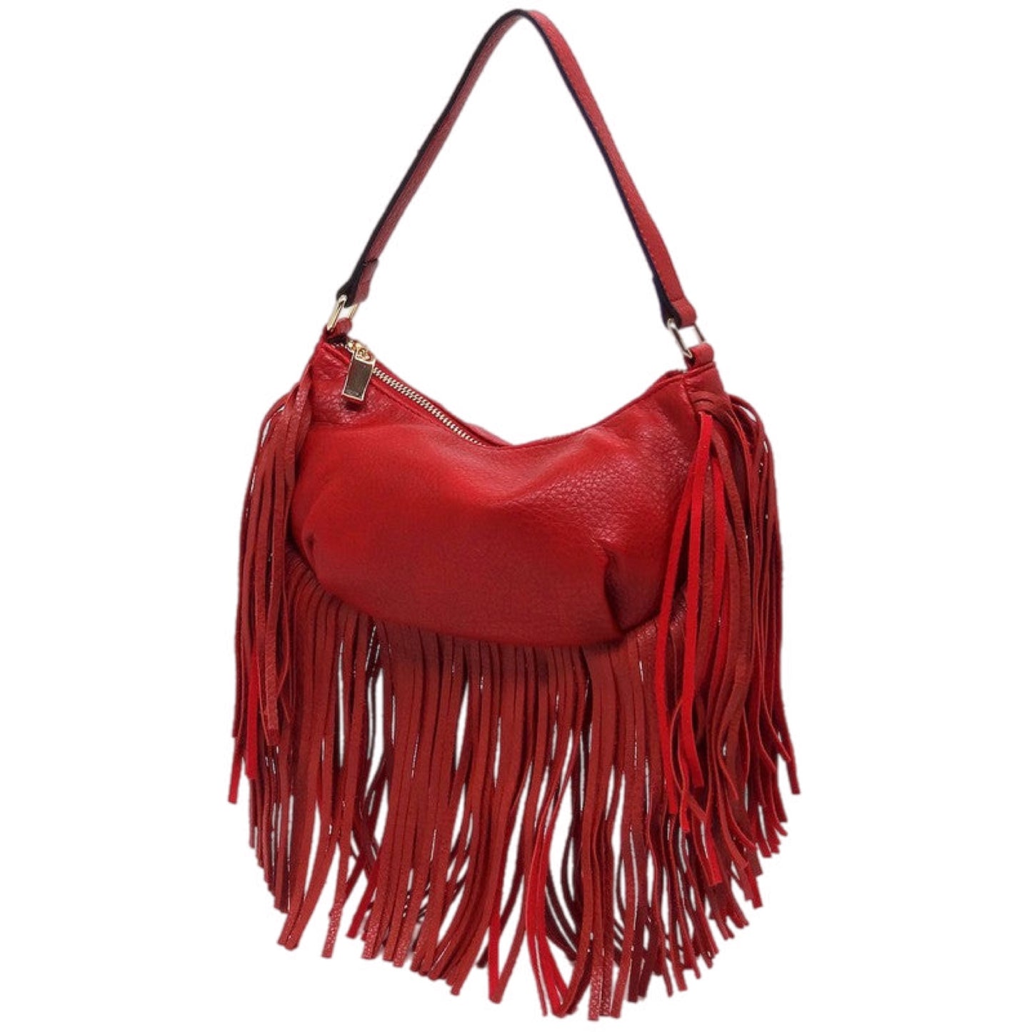 Hobo Shoulder Bag with Fringe