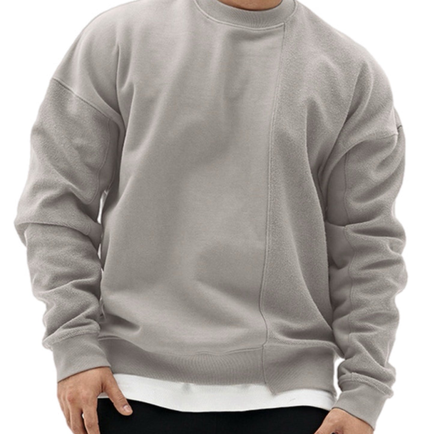 Men's Knitted Crew Neck Sweatshirt