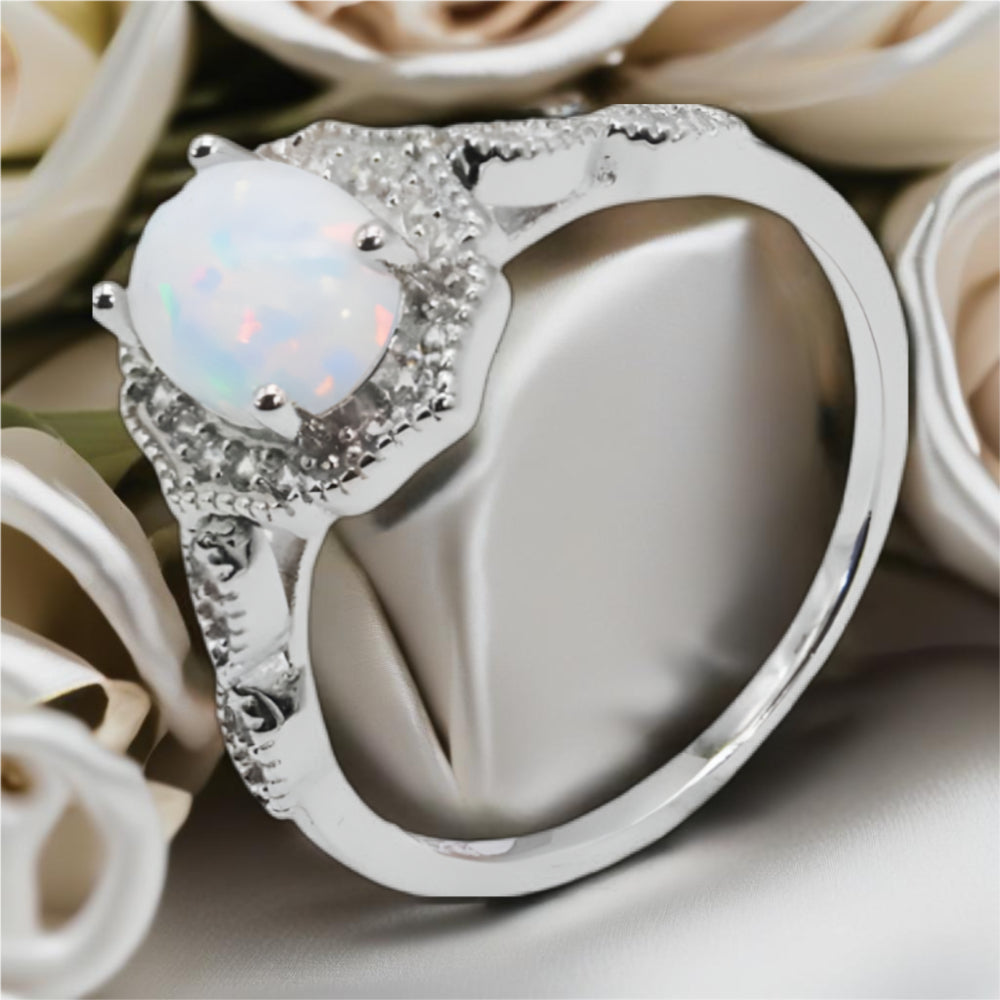 Sterling Silver Opal Ring