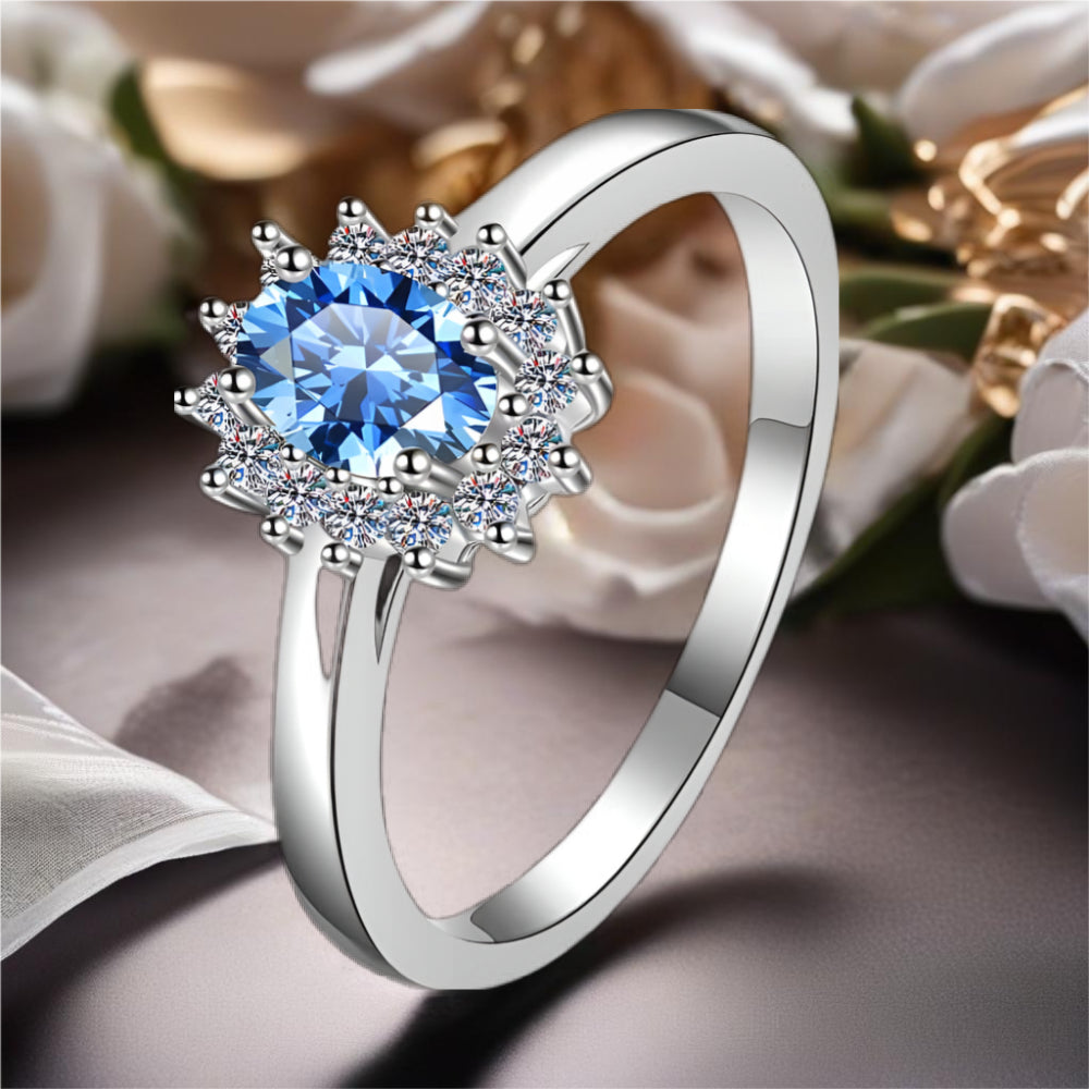 Sterling Silver Moissanite Ring