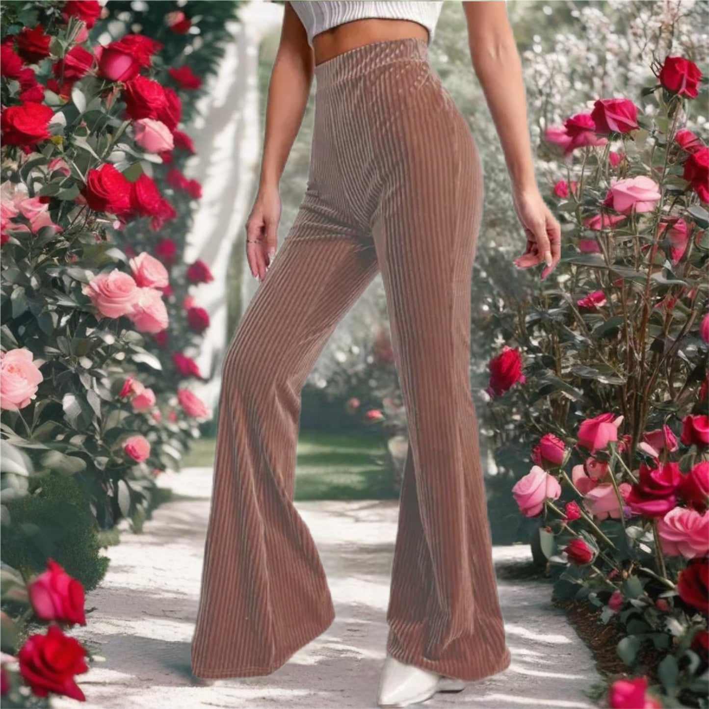 High Waist Bootcut Pants