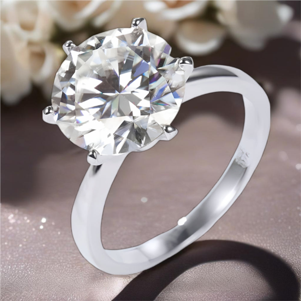 5 Carat  Moissanite Solitaire Ring