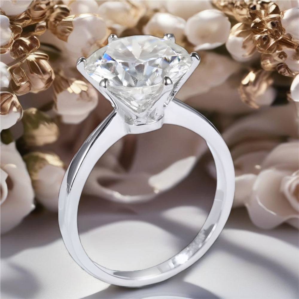 5 Carat  Moissanite Solitaire Ring