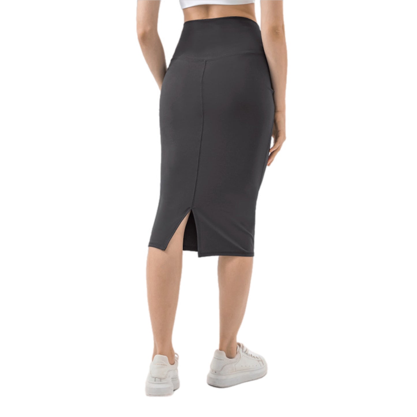 Athletic Elegance Midi Skirt