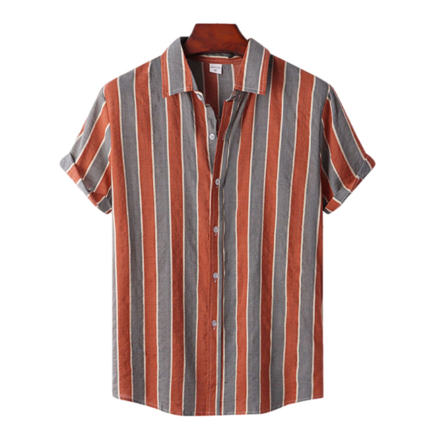 Retro Short Sleeve Button Up Shirt