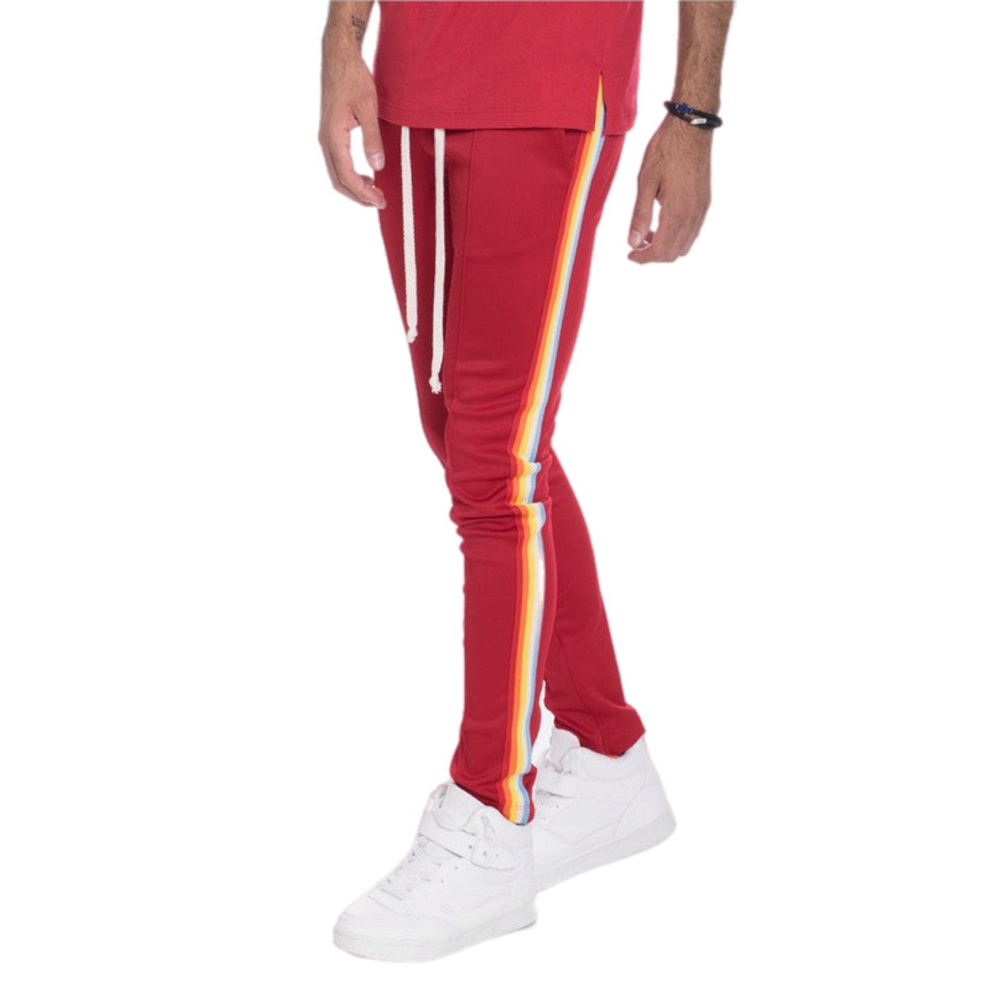 Retro Rainbow Tape Track Pants