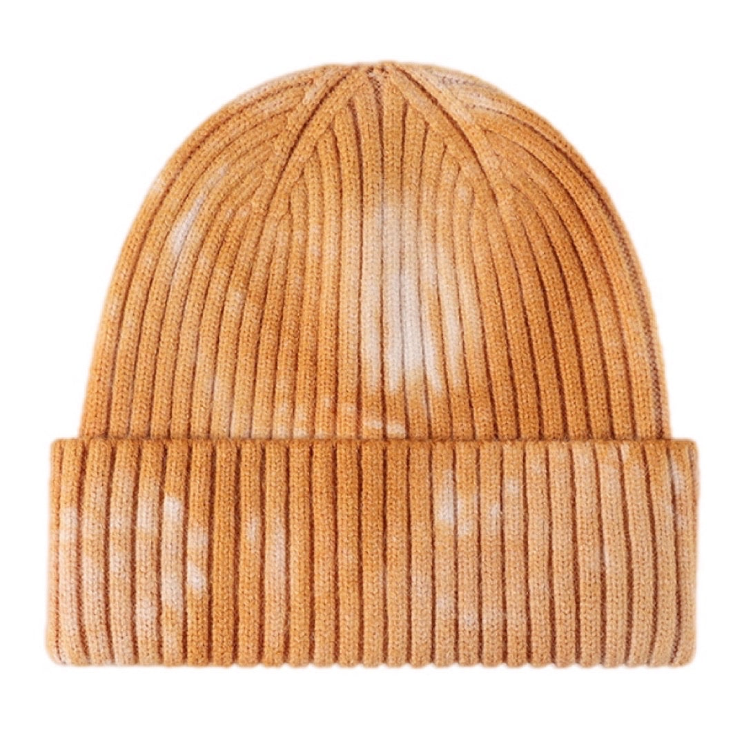 Tie-Dye Ribbed Cuffed Beanie