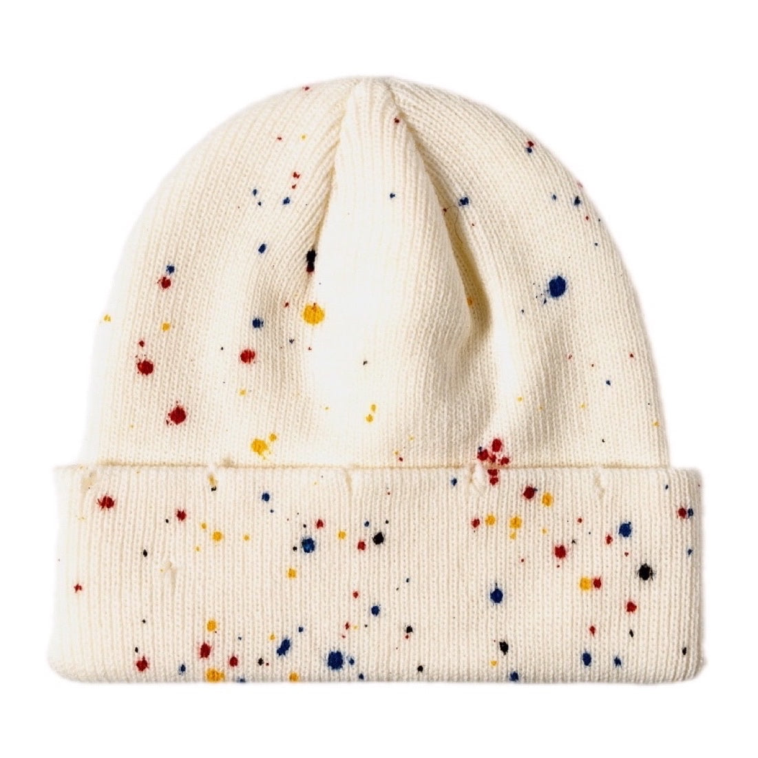 Confetti Rib-Knit Cuff Beanie