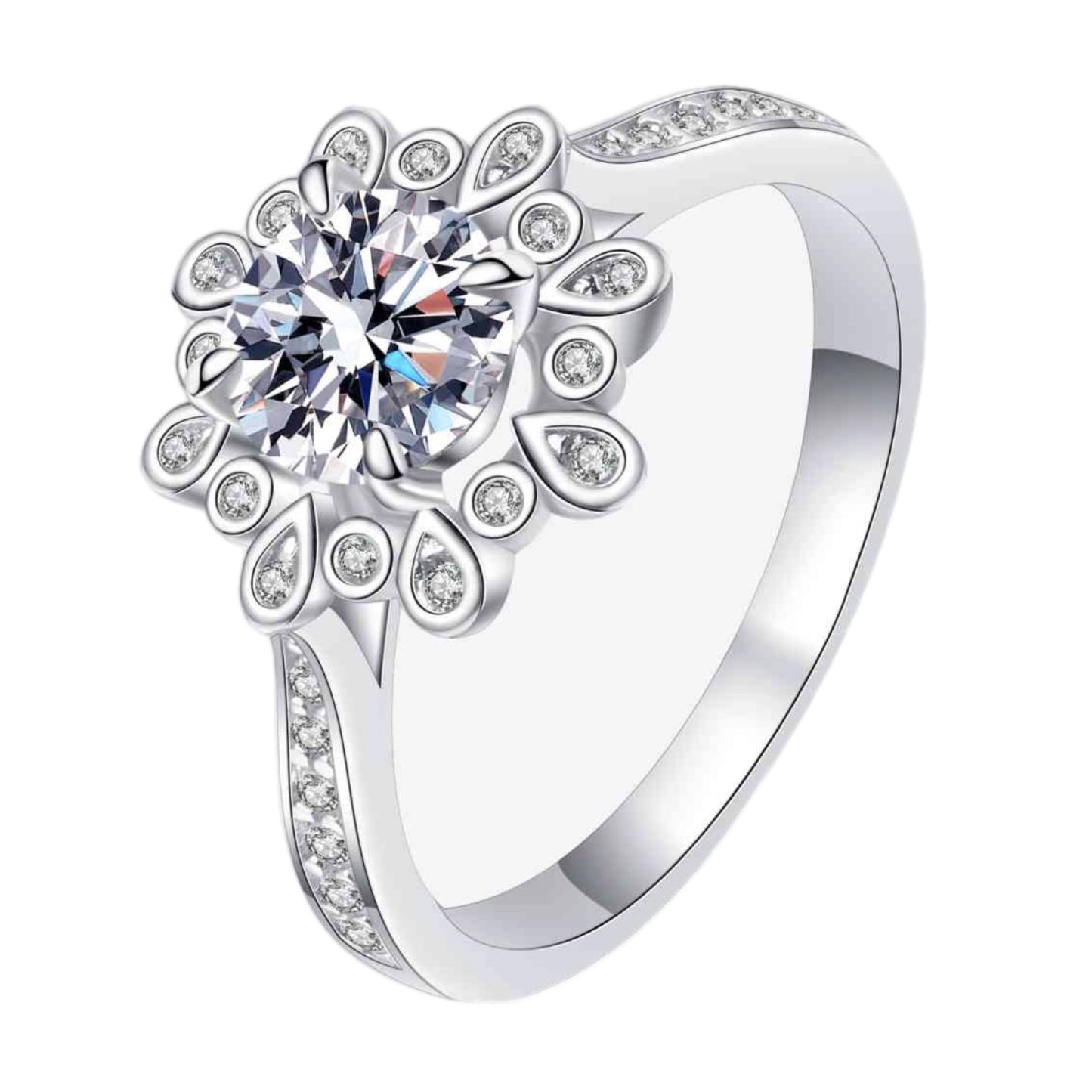 Sterling Silver Moissanite Solitaire Ring