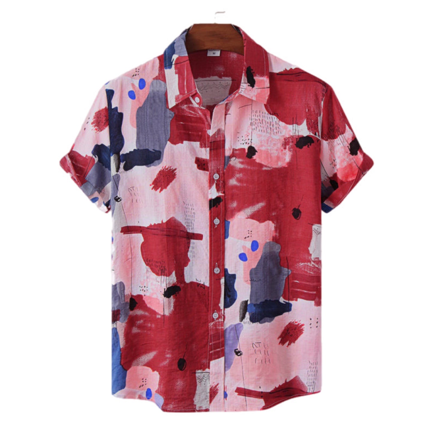 Retro Short Sleeve Button Up Shirt