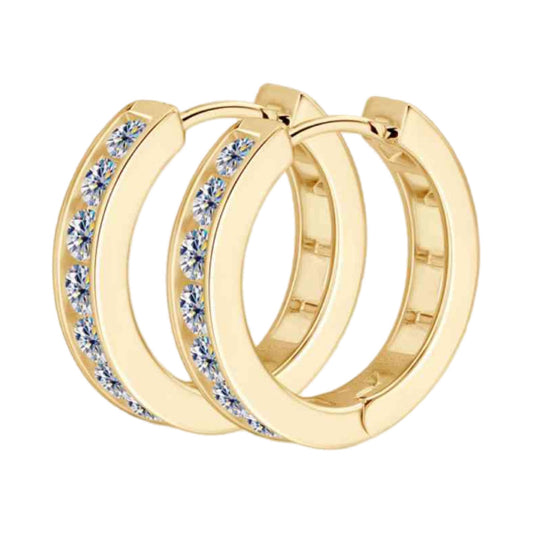 Moissanite Hoop Earrings