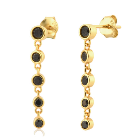 Elegant Cascading Gem Earrings