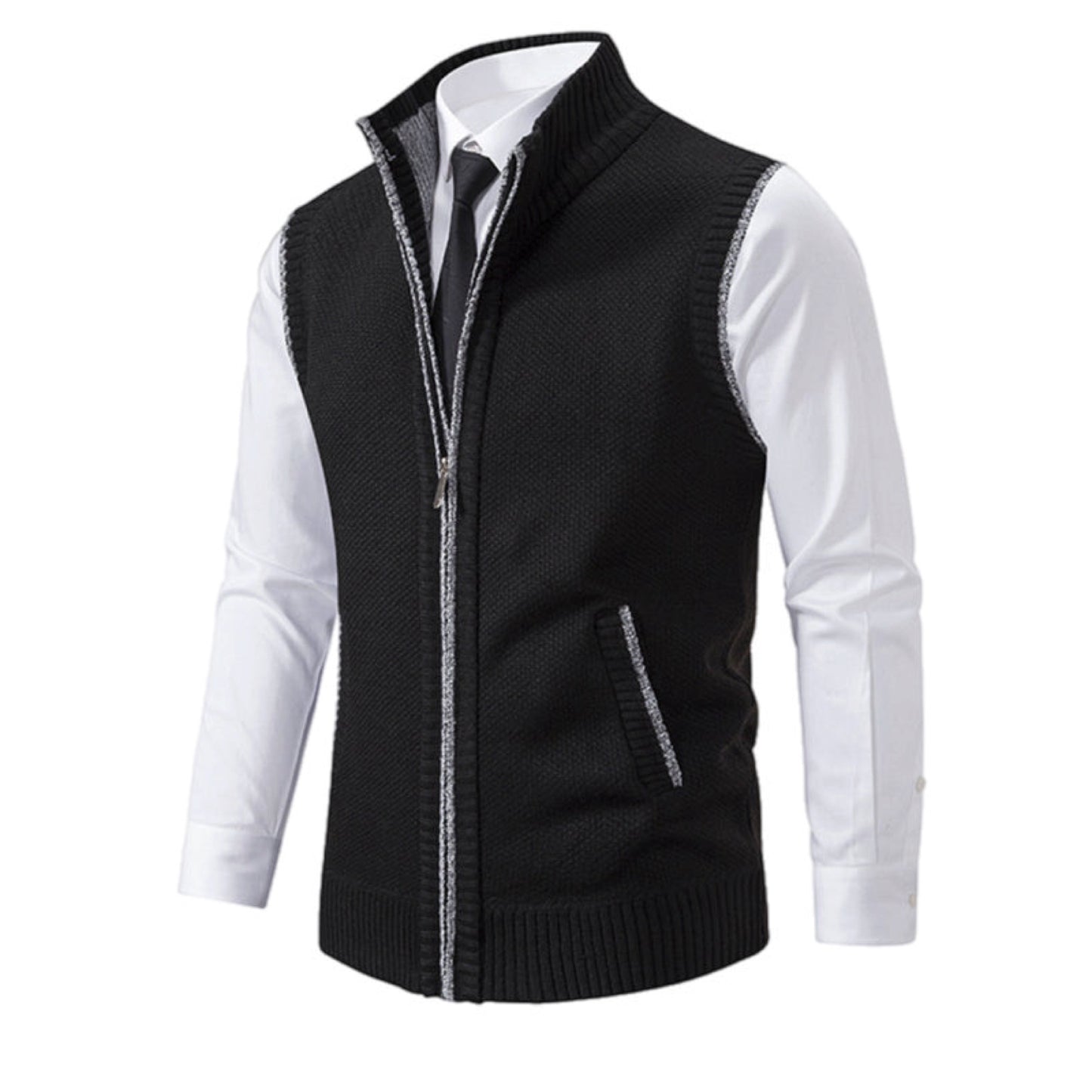 Thick Knit Zipper Vest