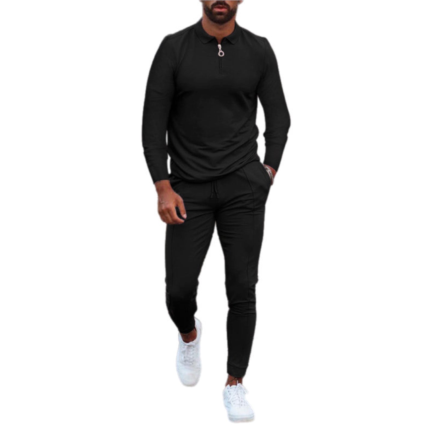 Long Sleeve Polo Shirt & Pant Set