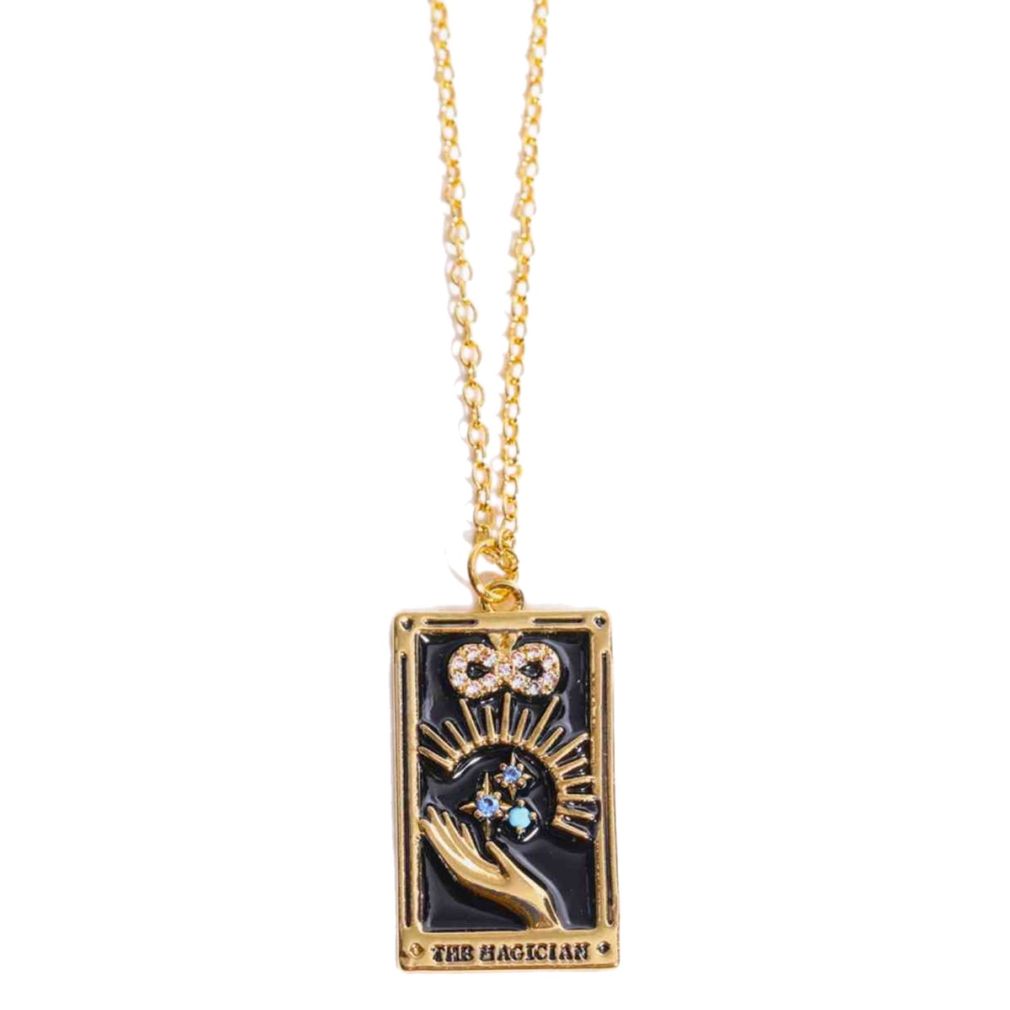 Gold Tarot Card Necklace