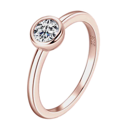 Rose Gold Moissanite Ring