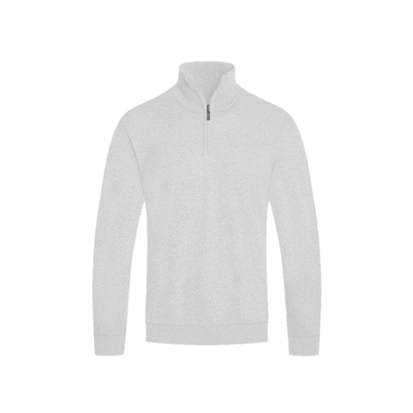 Heathered Half-Zip Fleece Pullover Sweater