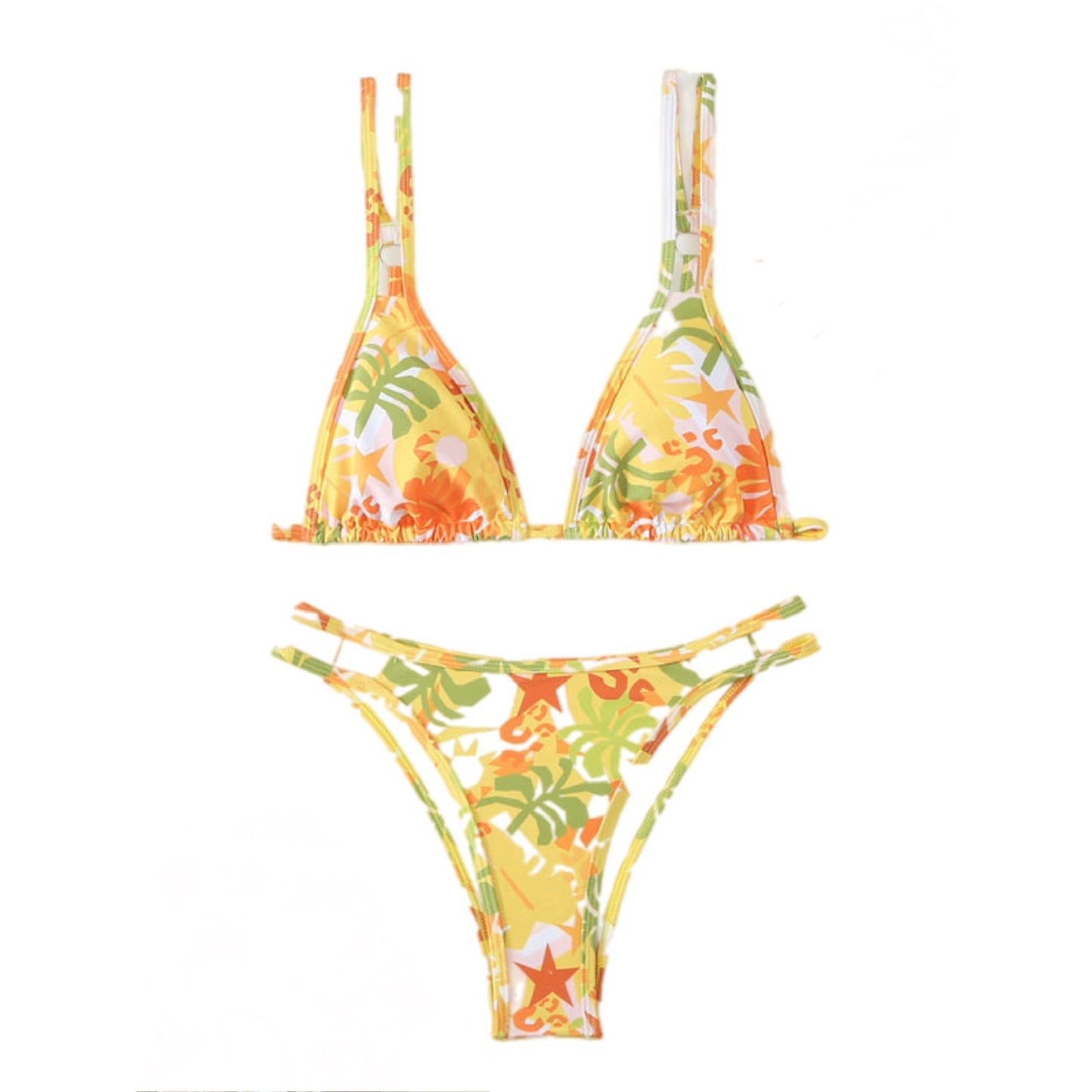 Floral Double Strap Bikini