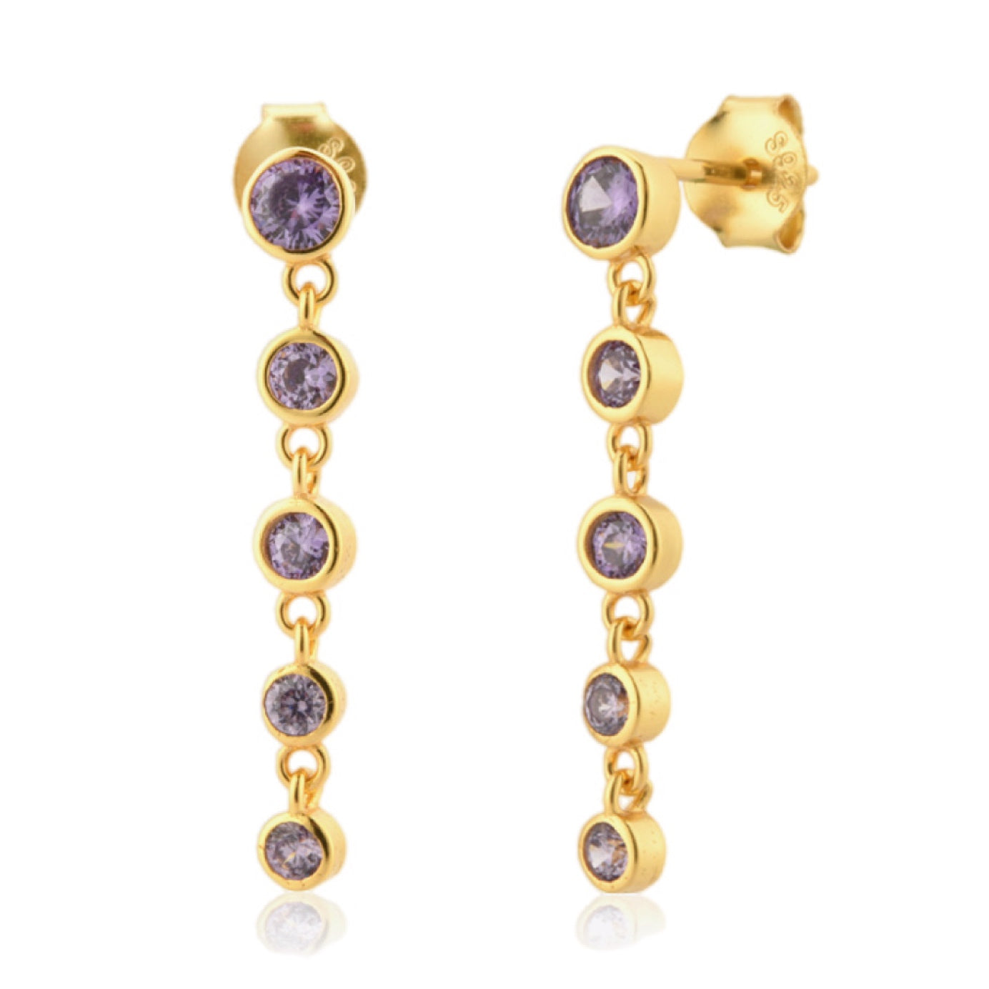 Elegant Cascading Gem Earrings