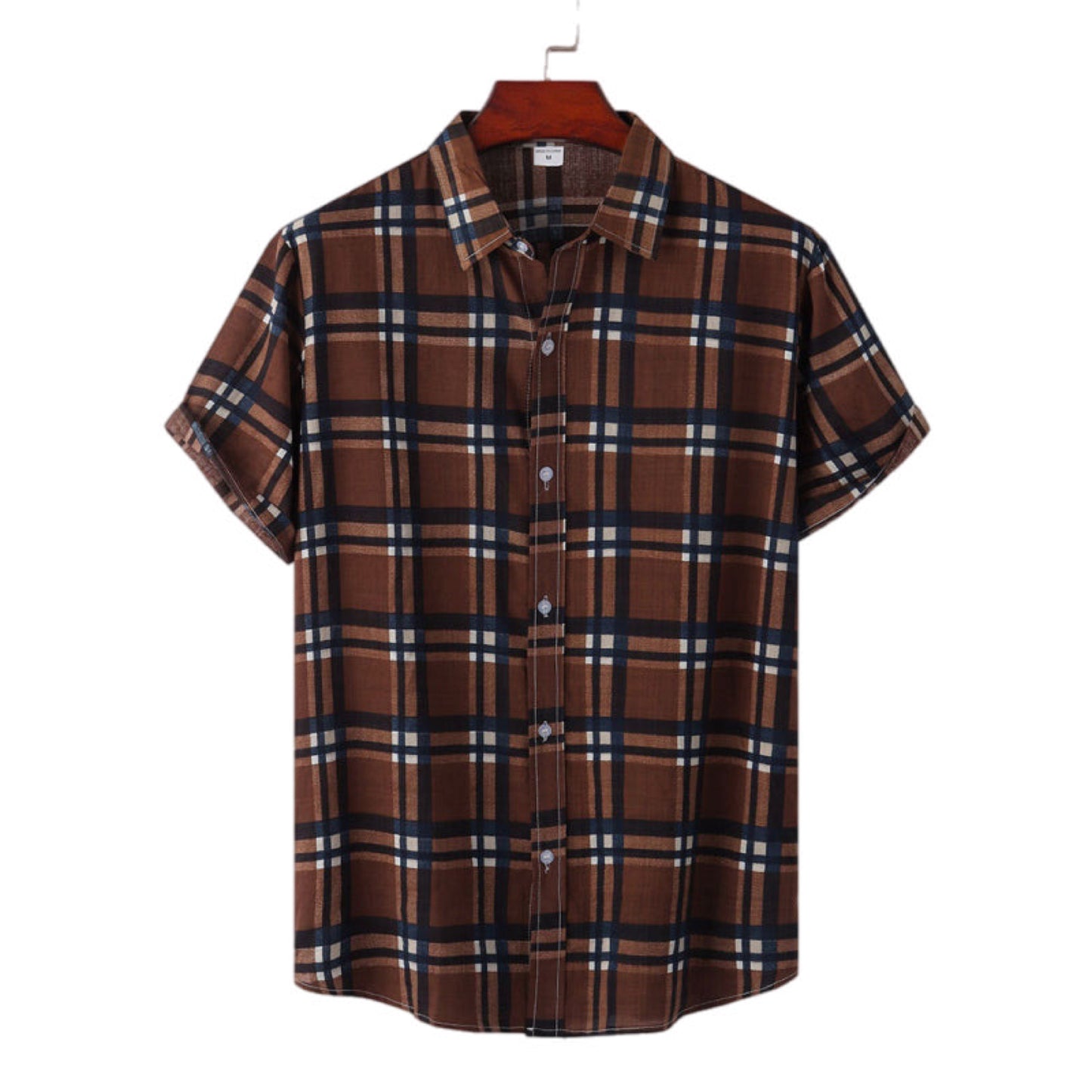 Button Up Short Sleeve Print Shirt