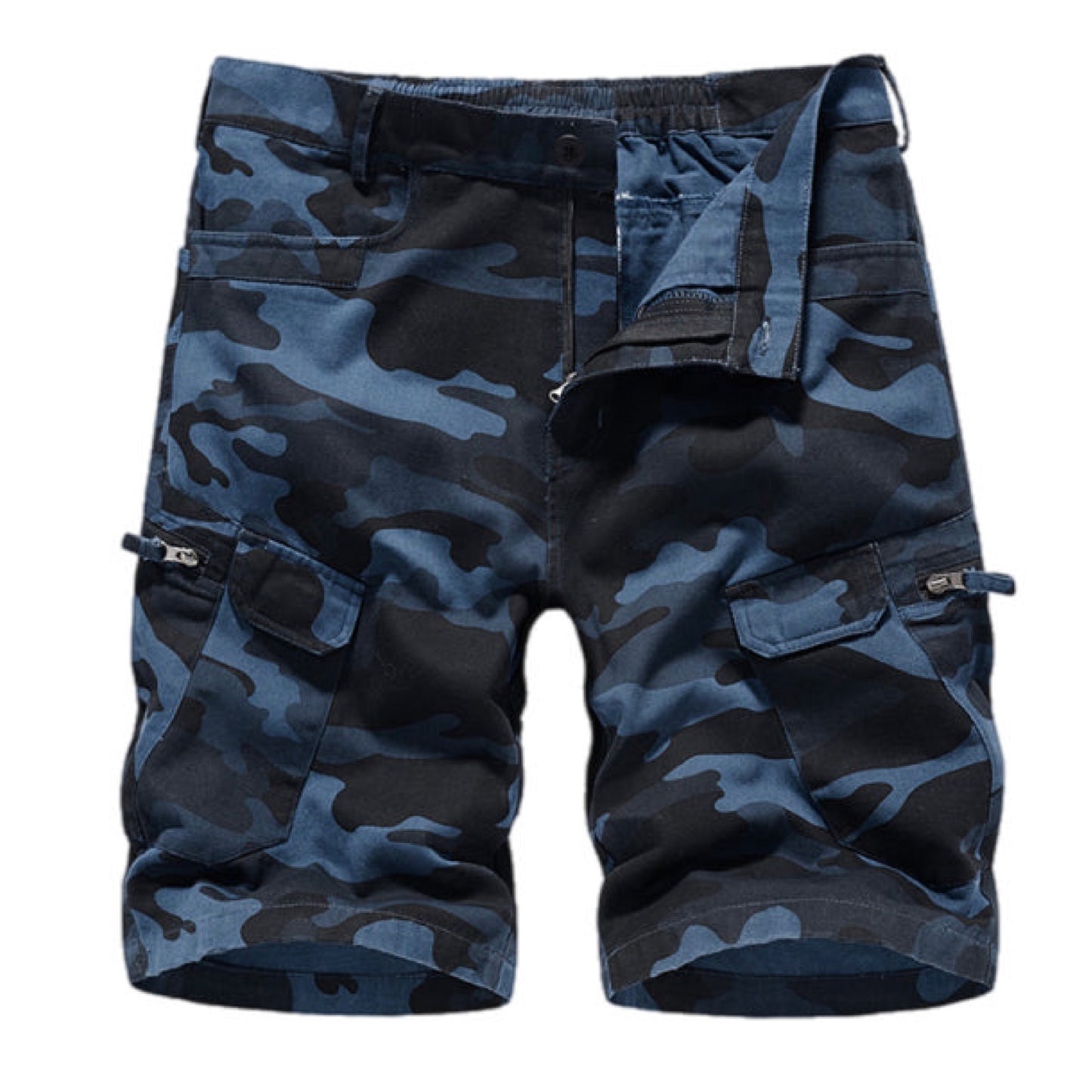 Camouflage Print Cargo Shorts