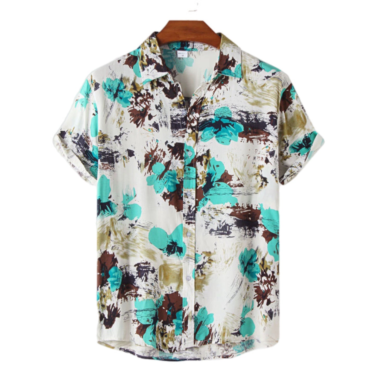 Retro Short Sleeve Button Up Shirt