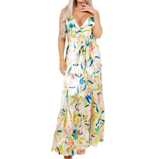 Yellow Floral Maxi Dress