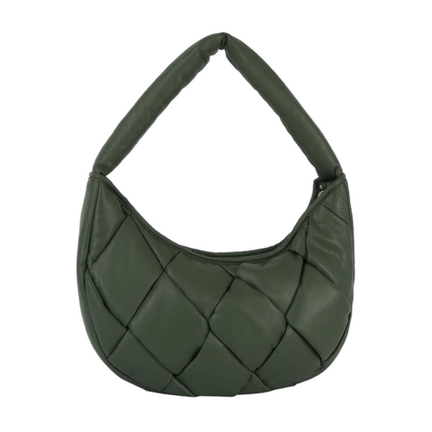 Puffy Woven Hobo Shoulder Bag