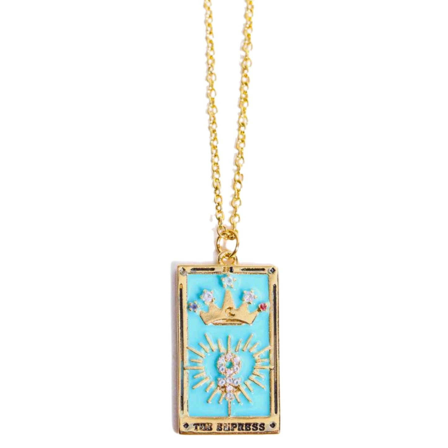 Gold Tarot Card Necklace