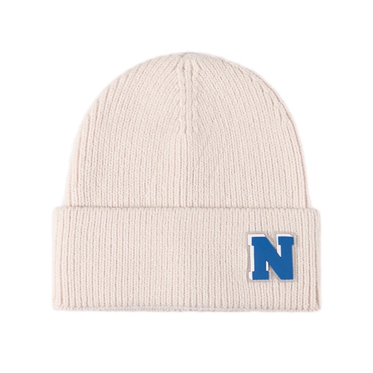 N Patch Cuffed Knit Beanie