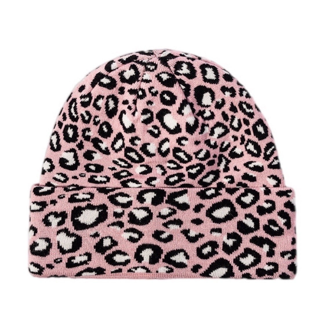 Leopard Cuffed Beanie