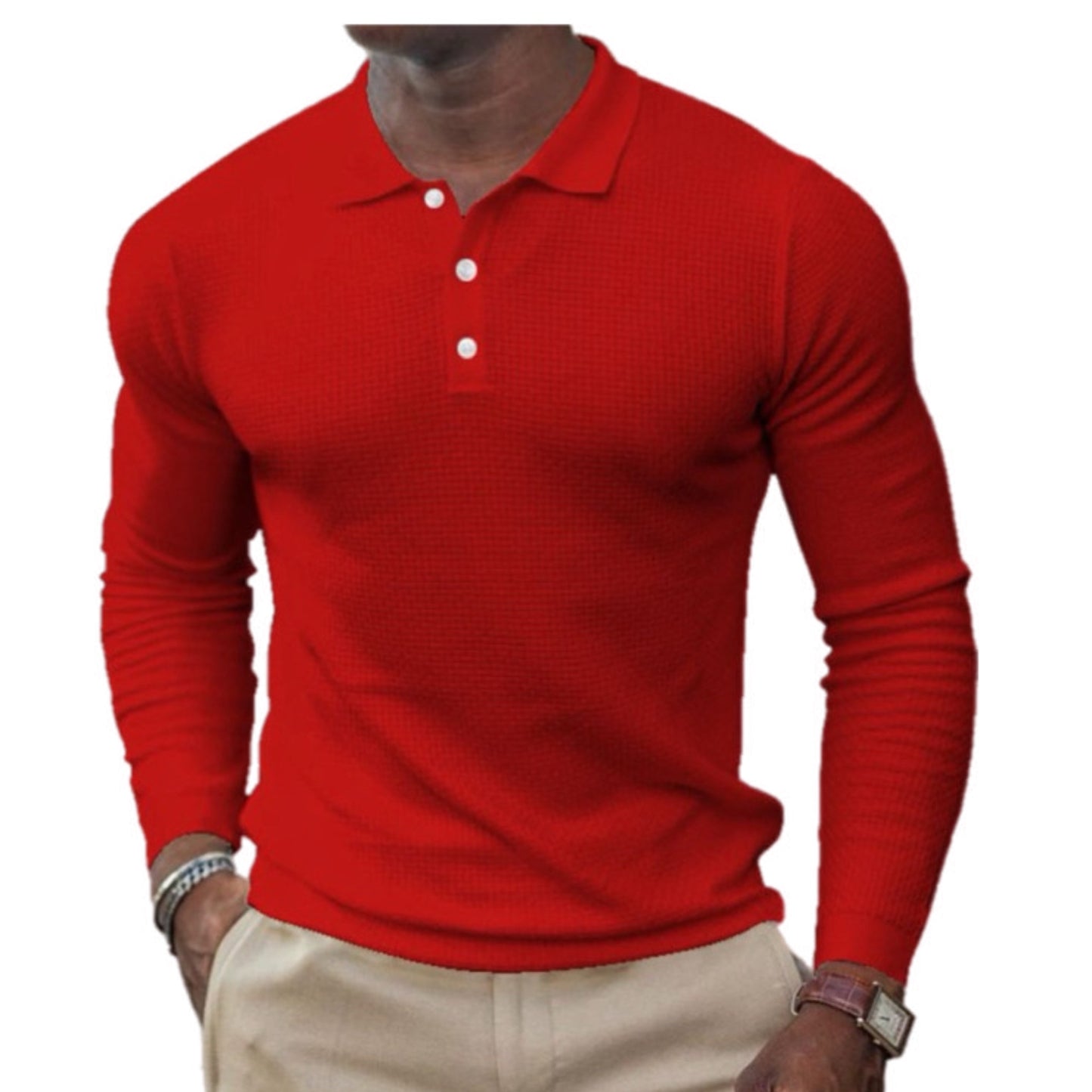 Men's Long Sleeve Polo