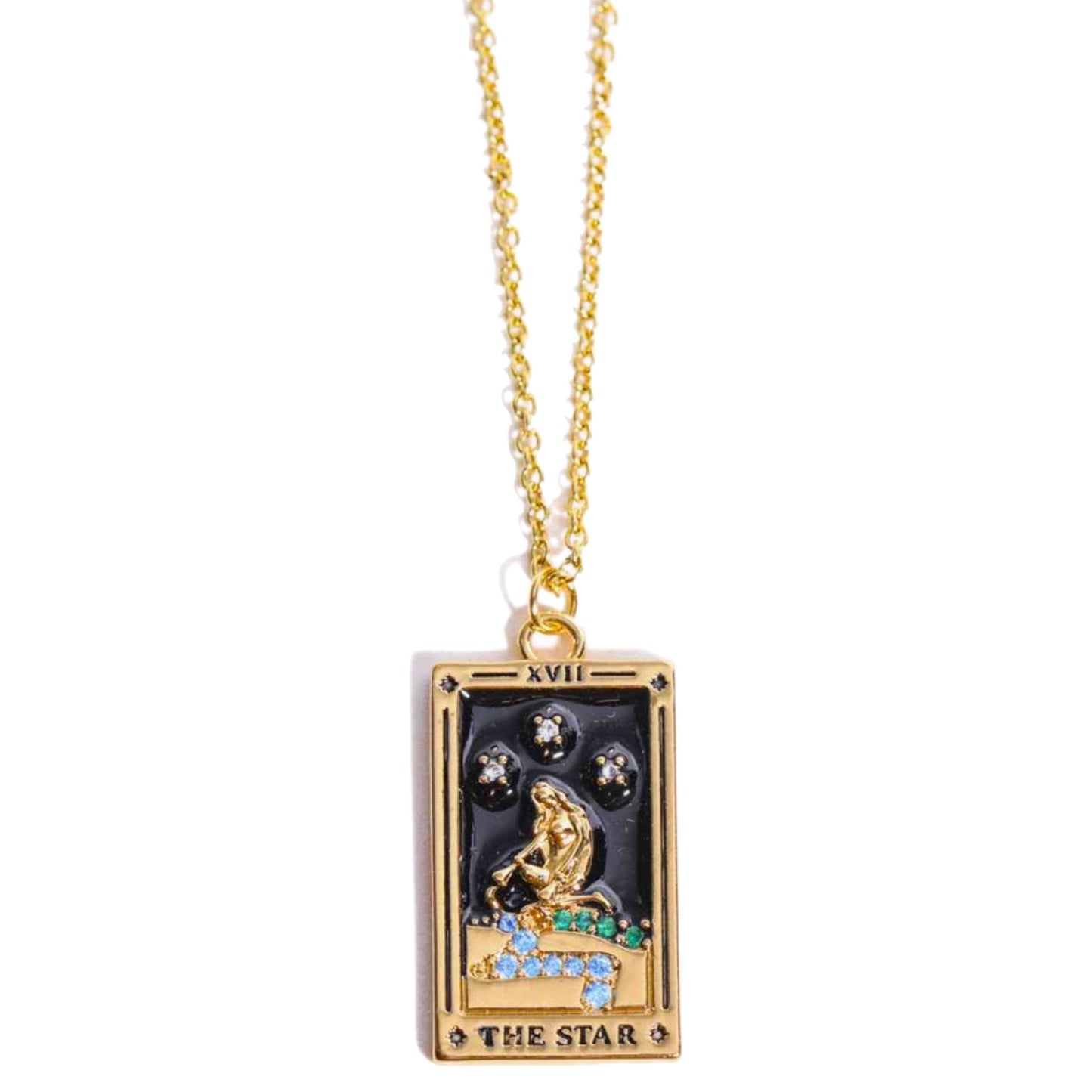 Gold Tarot Card Necklace