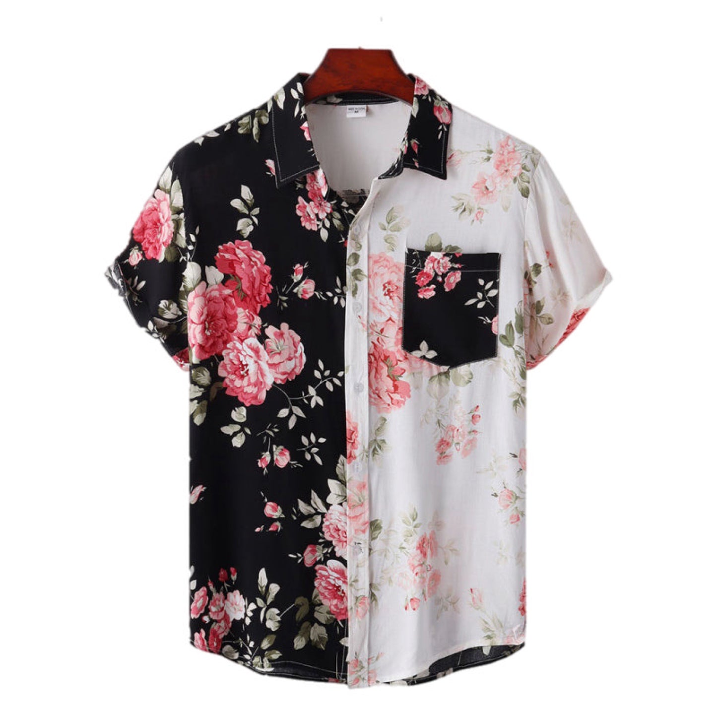 Print Button Up Short Sleeve Shirt