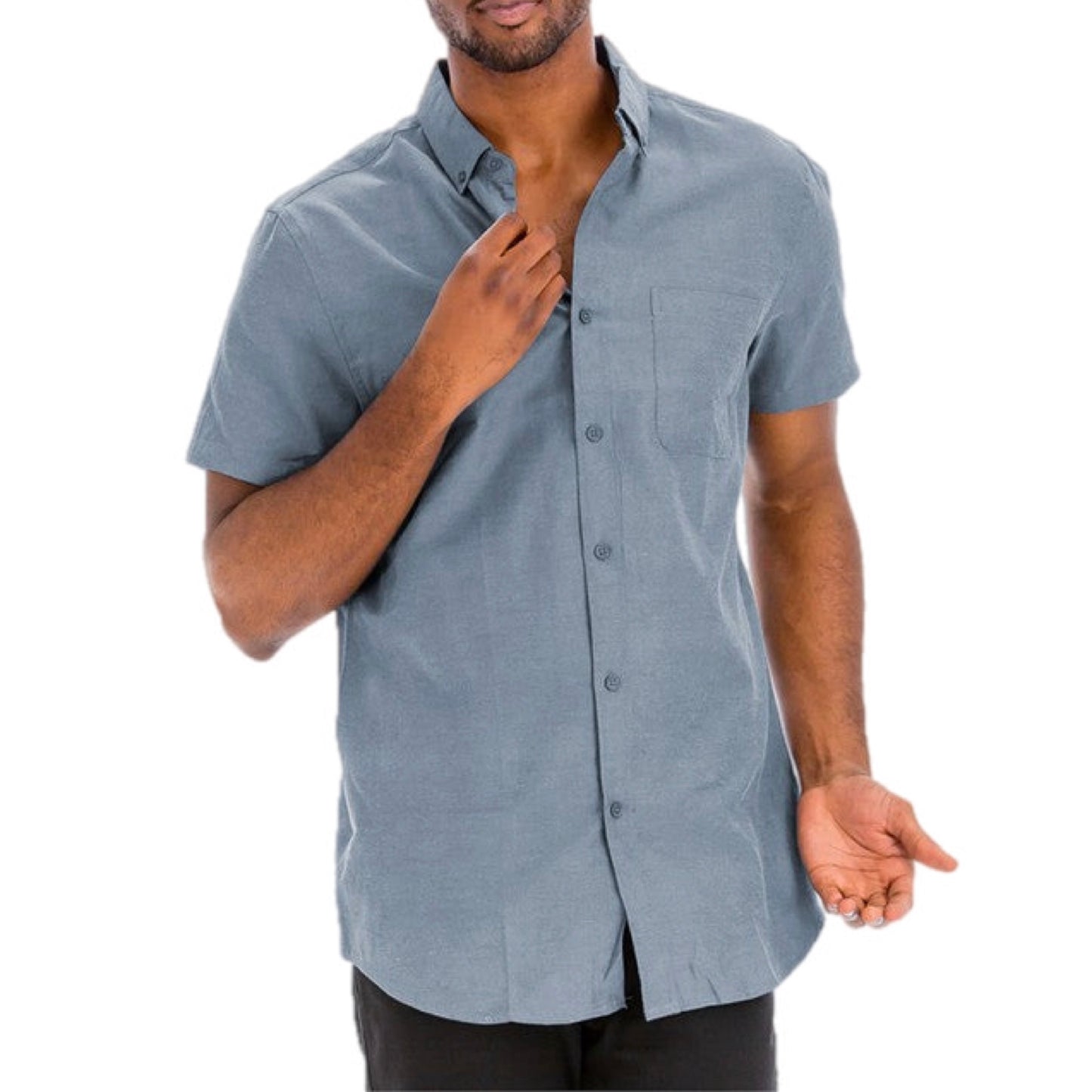 Summer Breeze Short-Sleeve Button-Up Shirt