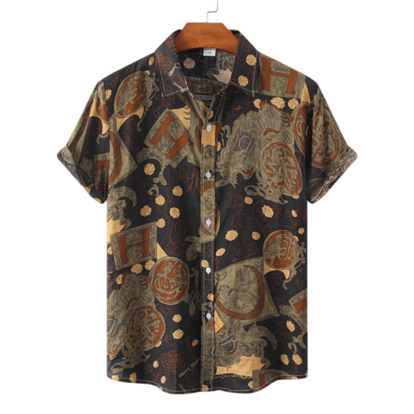 Floral Button Up Short Sleeve Shirt