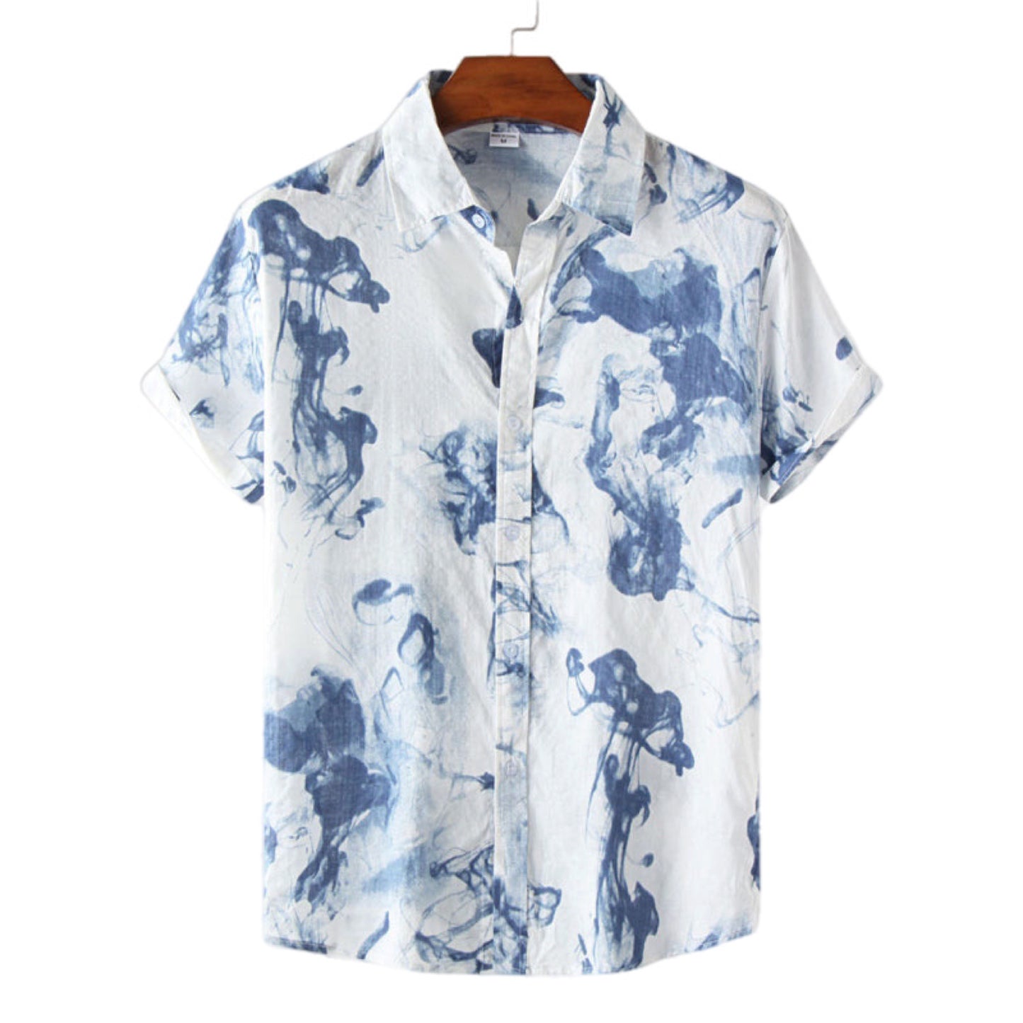 Retro Short Sleeve Button Up Shirt