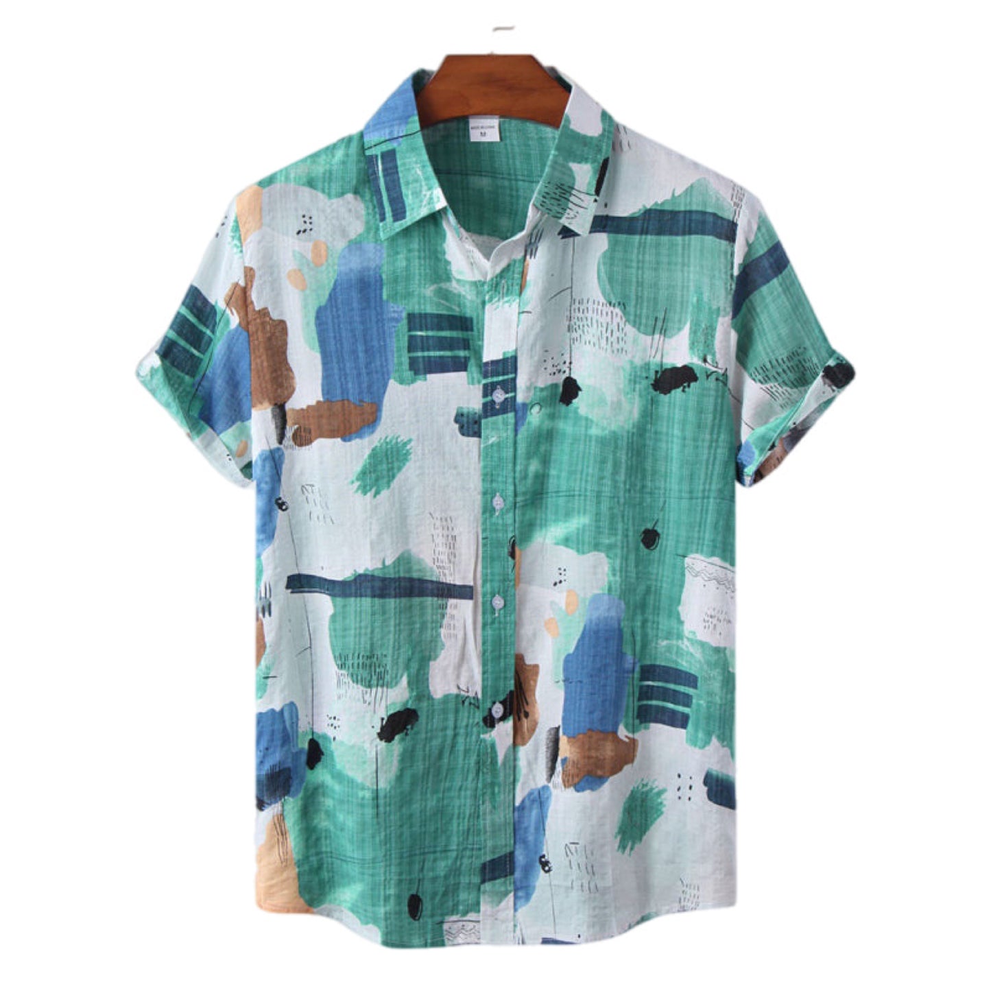 Retro Short Sleeve Button Up Shirt