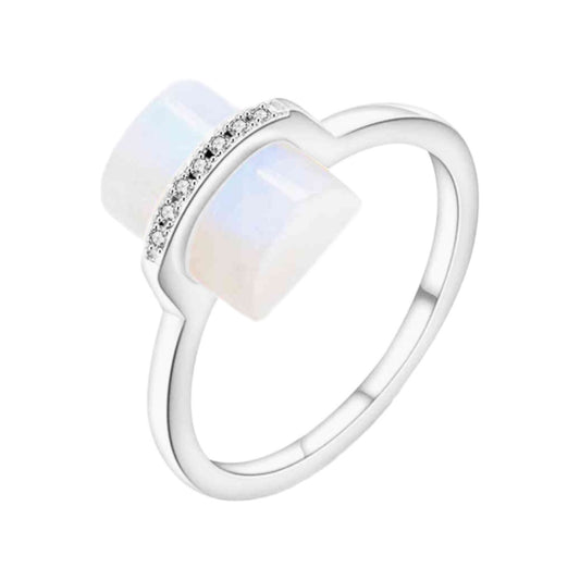 Rainbow Moonstone Ring