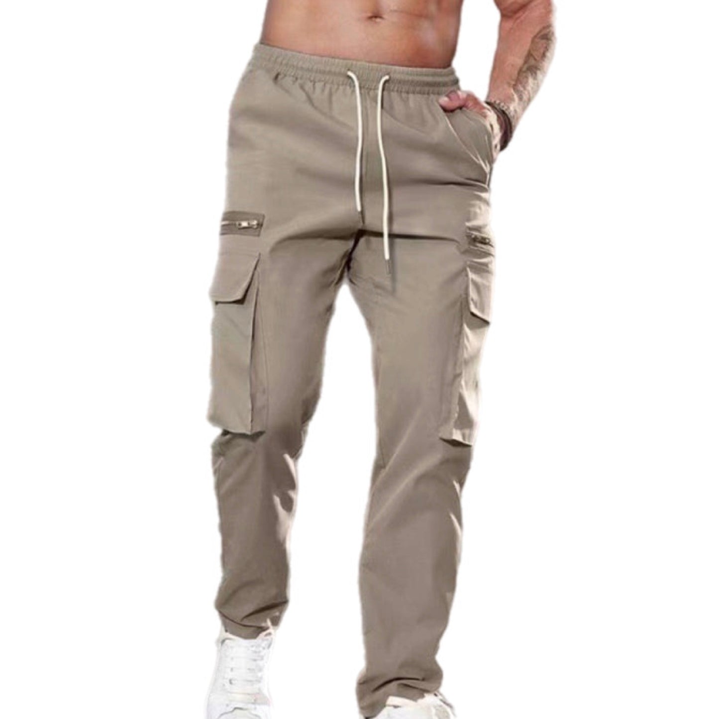 Tie Waist Cargo Pants