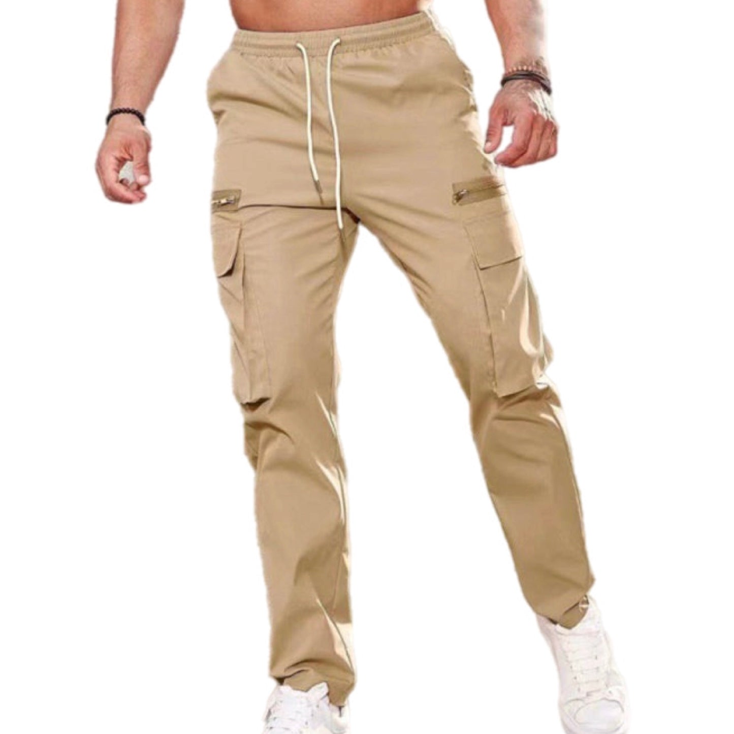 Tie Waist Cargo Pants