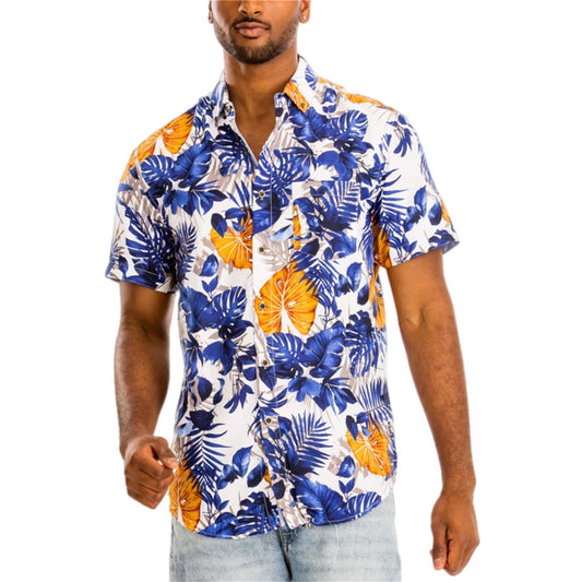 Ocean Breeze Hibiscus Print Shirt