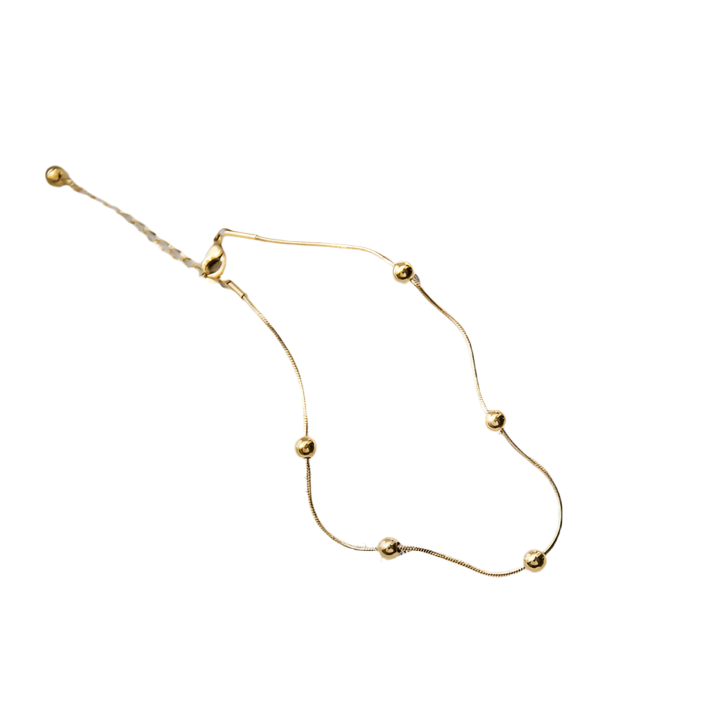 Gold Steel Satellite Chain Anklet