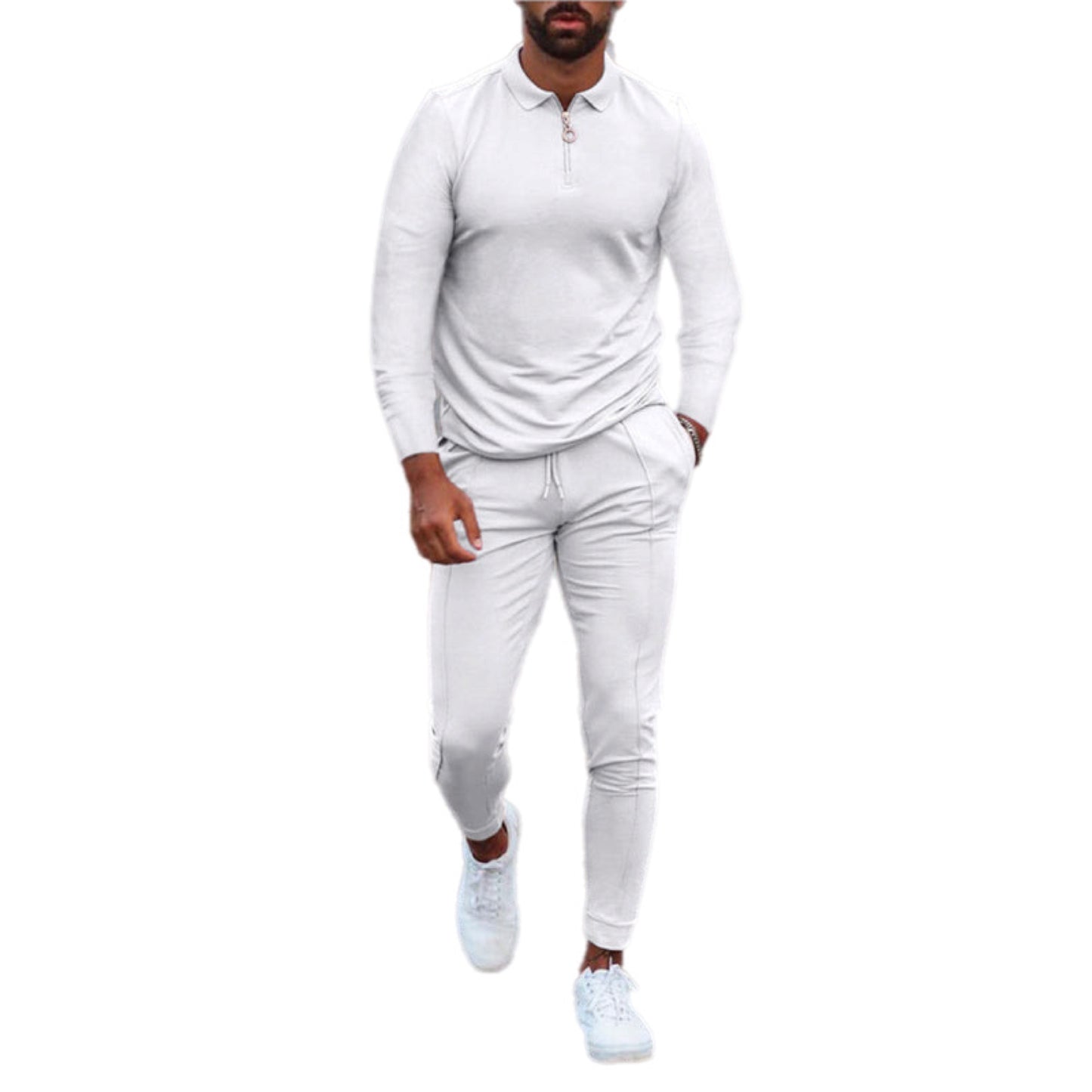 Long Sleeve Polo Shirt & Pant Set