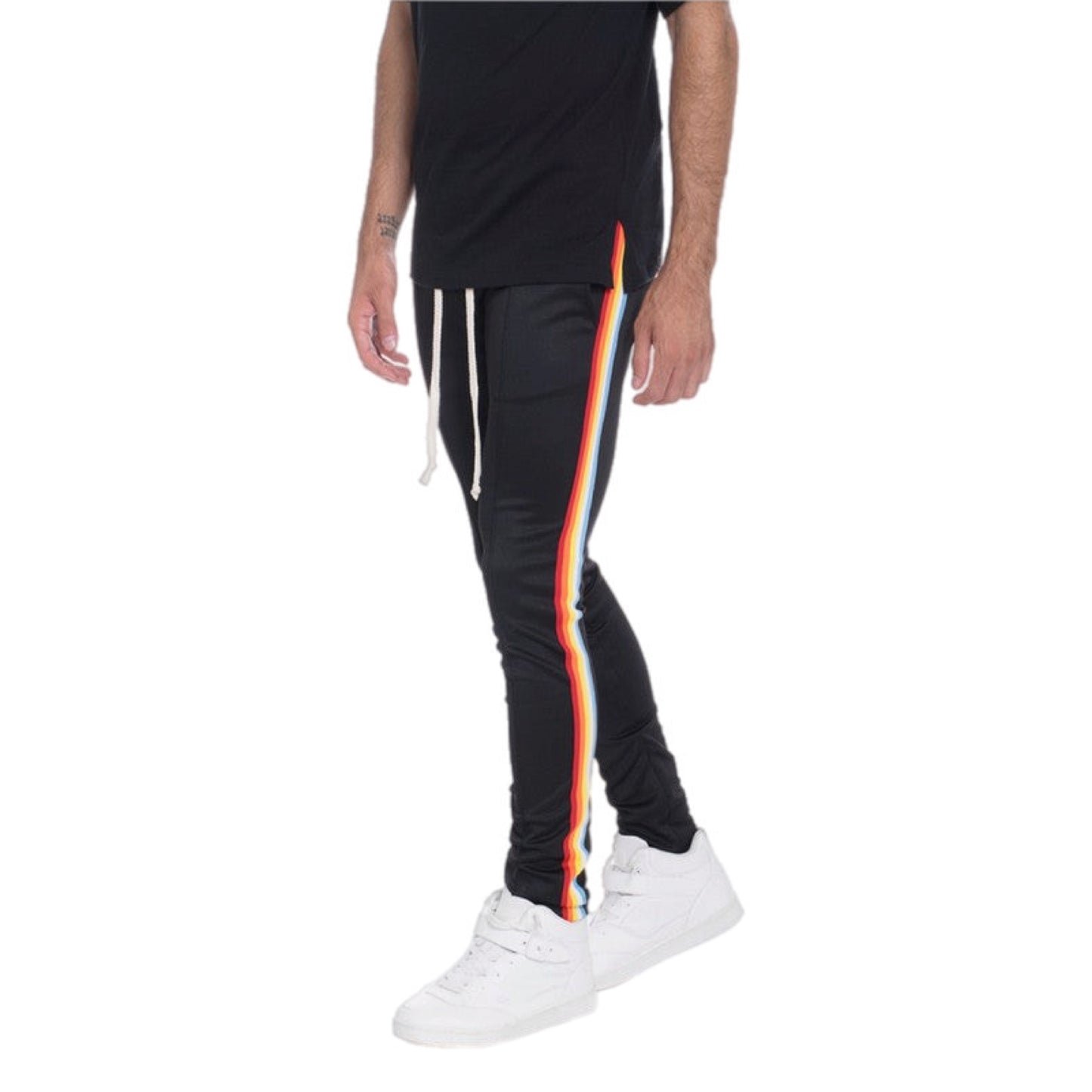 Retro Rainbow Tape Track Pants