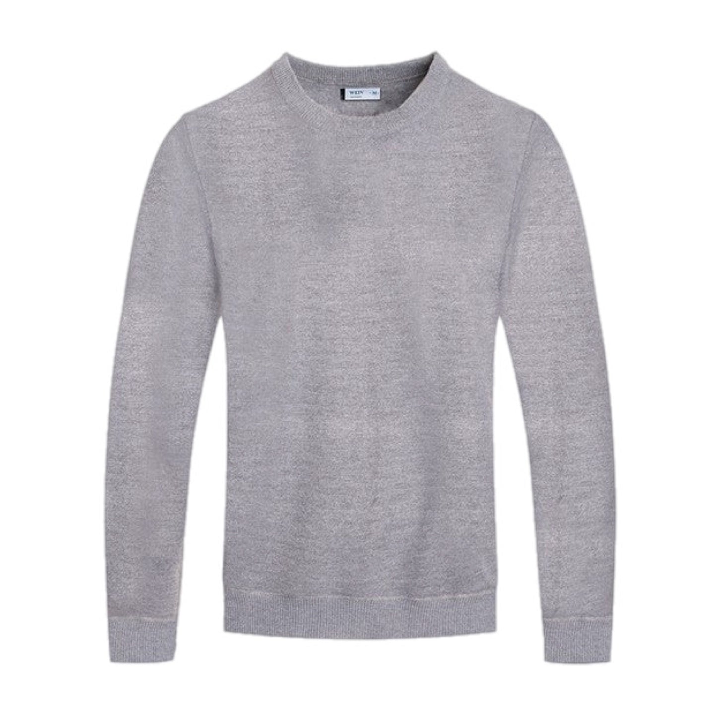 Solid Color Round Neck Sweater