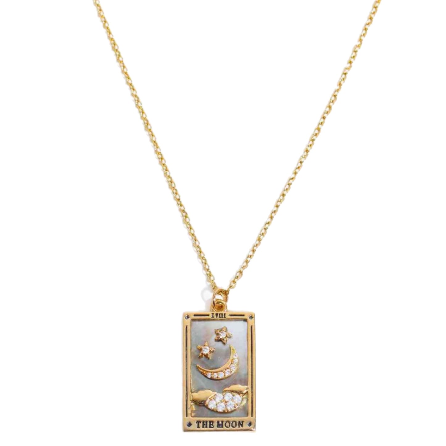 Gold Tarot Card Necklace