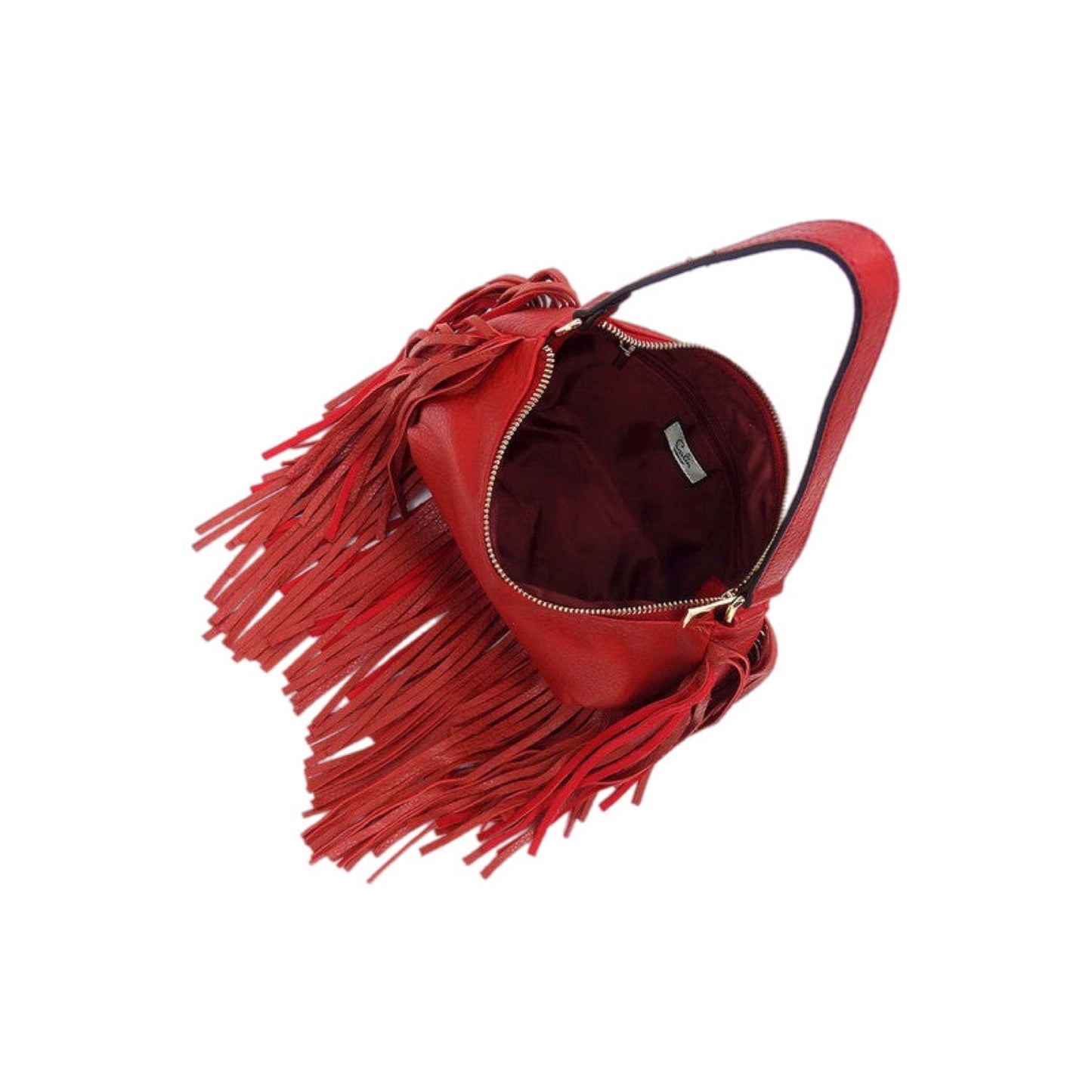 Hobo Shoulder Bag with Fringe