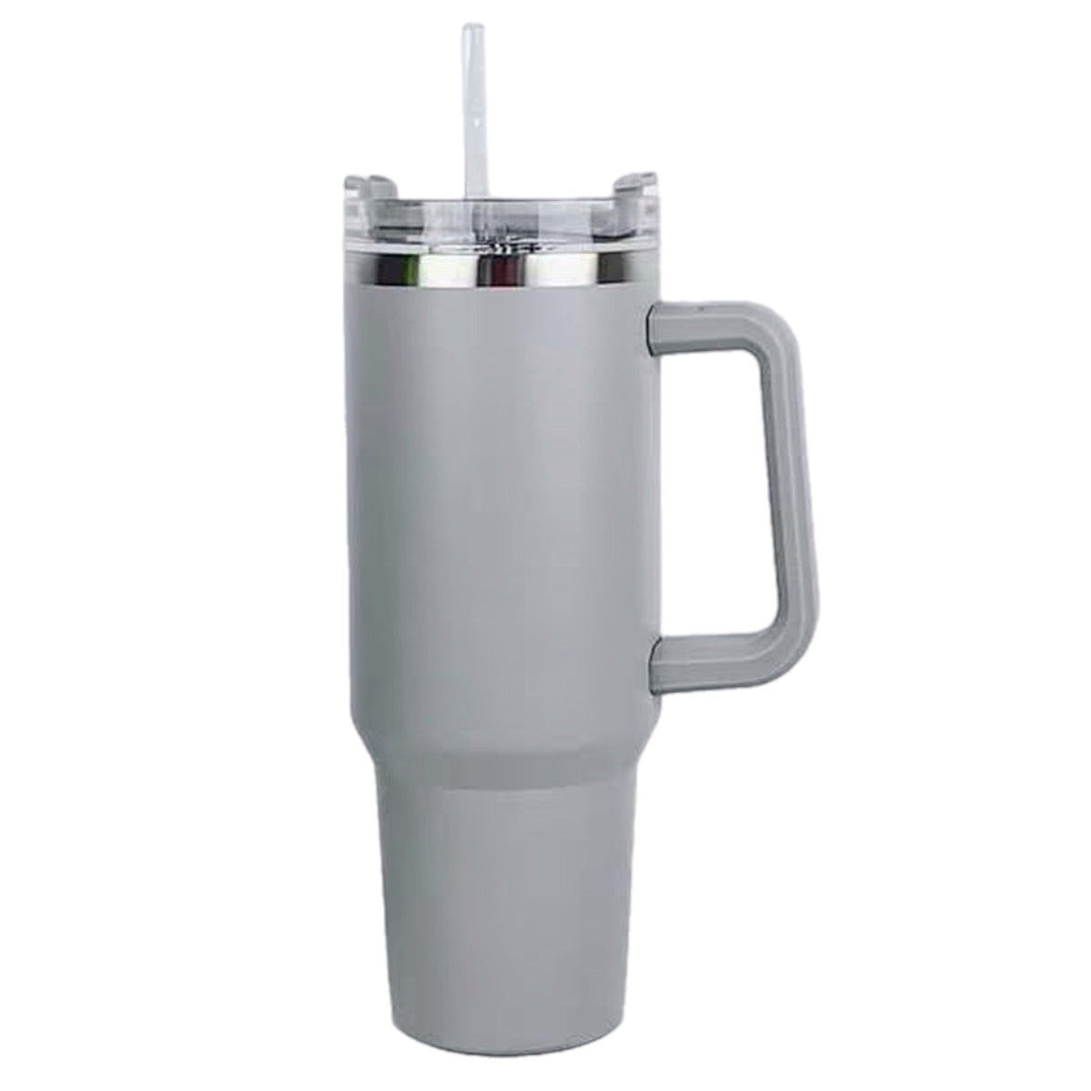 40 Oz Stainless Steel Tumbler with Handle and Straw