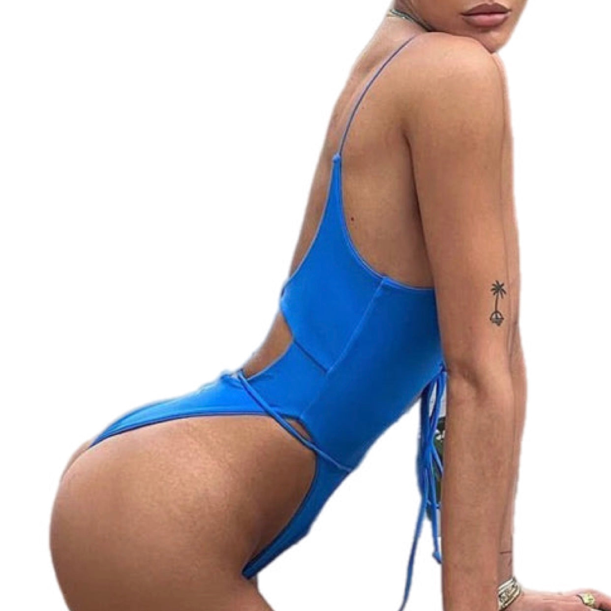 One Piece Blue Swim Suit